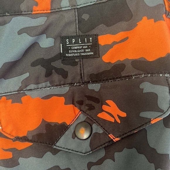 Split Orange/Black And Gray Como Surfer Skater Shorts Size 32 - Picture 10 of 15